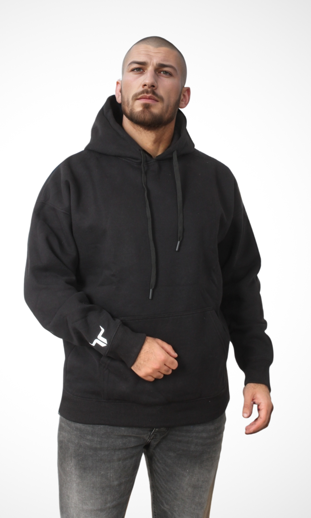 (Original) Men Over Sized Hoodie Sweater - NUT (Black)