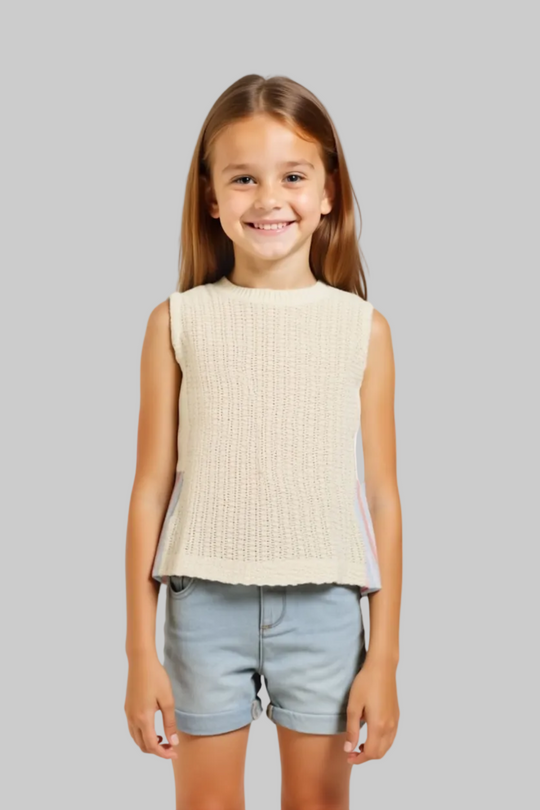 Kids Blouse Tricot (Beige)