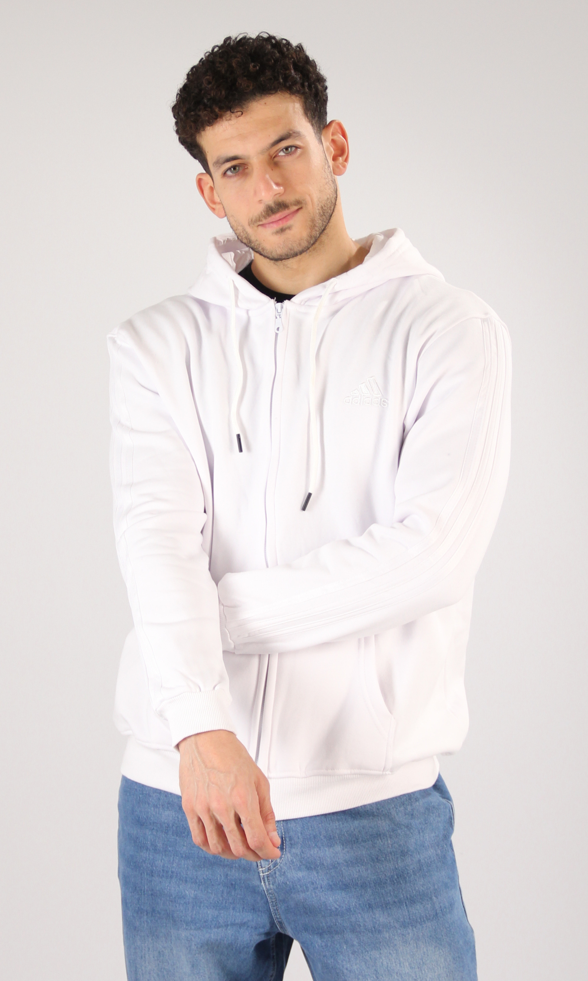 Men 3-Stripes Full Zip Hoodie jacket