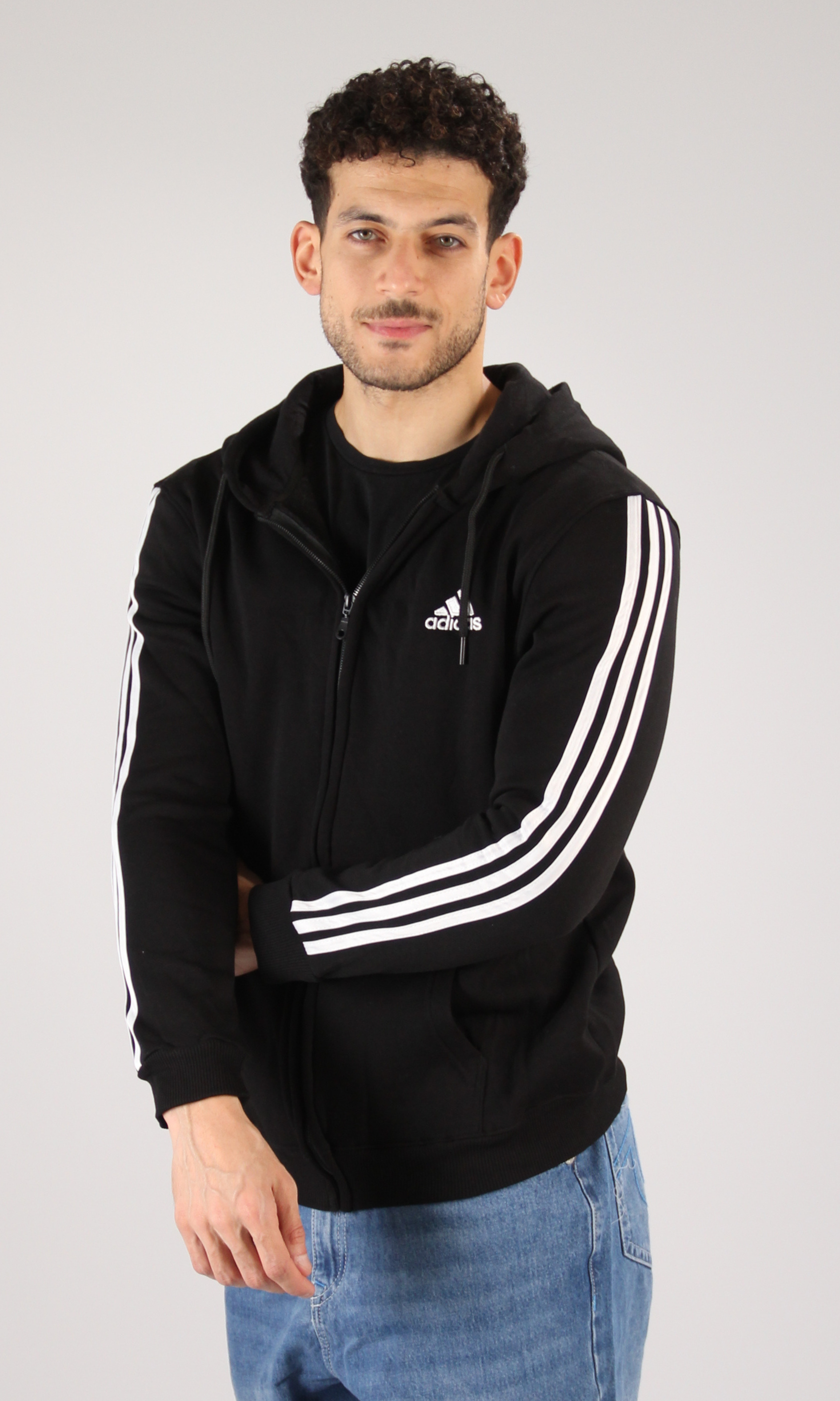 Men 3-Stripes Full Zip Hoodie jacket