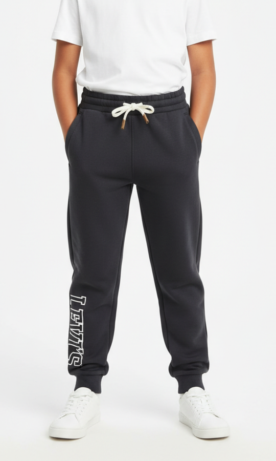 Kids Sweatpants Side Logo (Dark Grey)