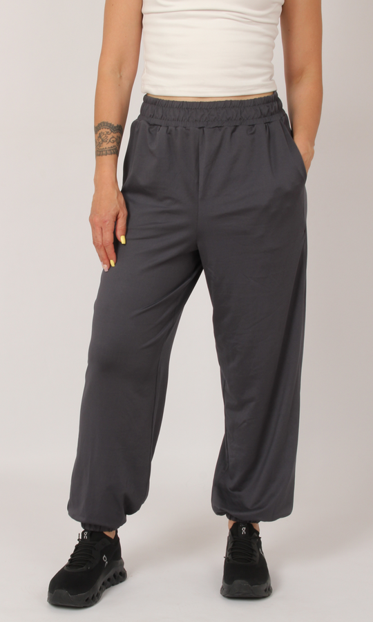Women Baggy Joggers (Dark Grey)