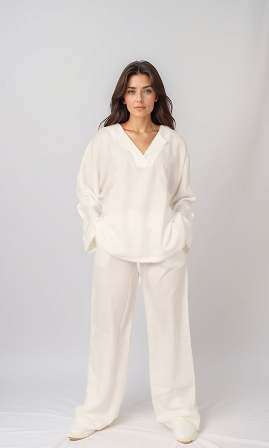 Women Summer Woman Set Comfortable (White)