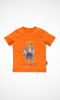 Kids Round T-shirt ( Orange - Logo Bear )-4