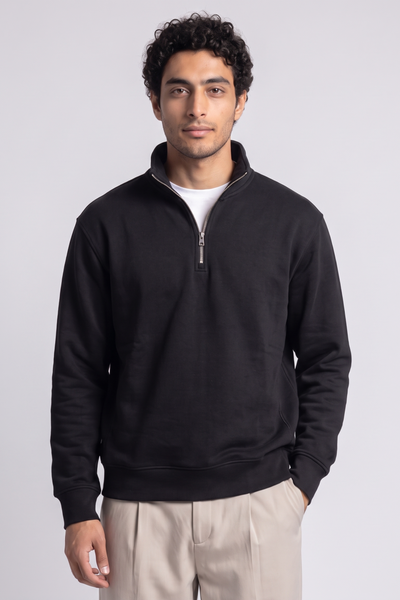 Essential Quarter-Zip Neck Sweatshirt
