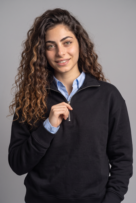 Easy Fit Cotton Half-Zip Sweatshirt