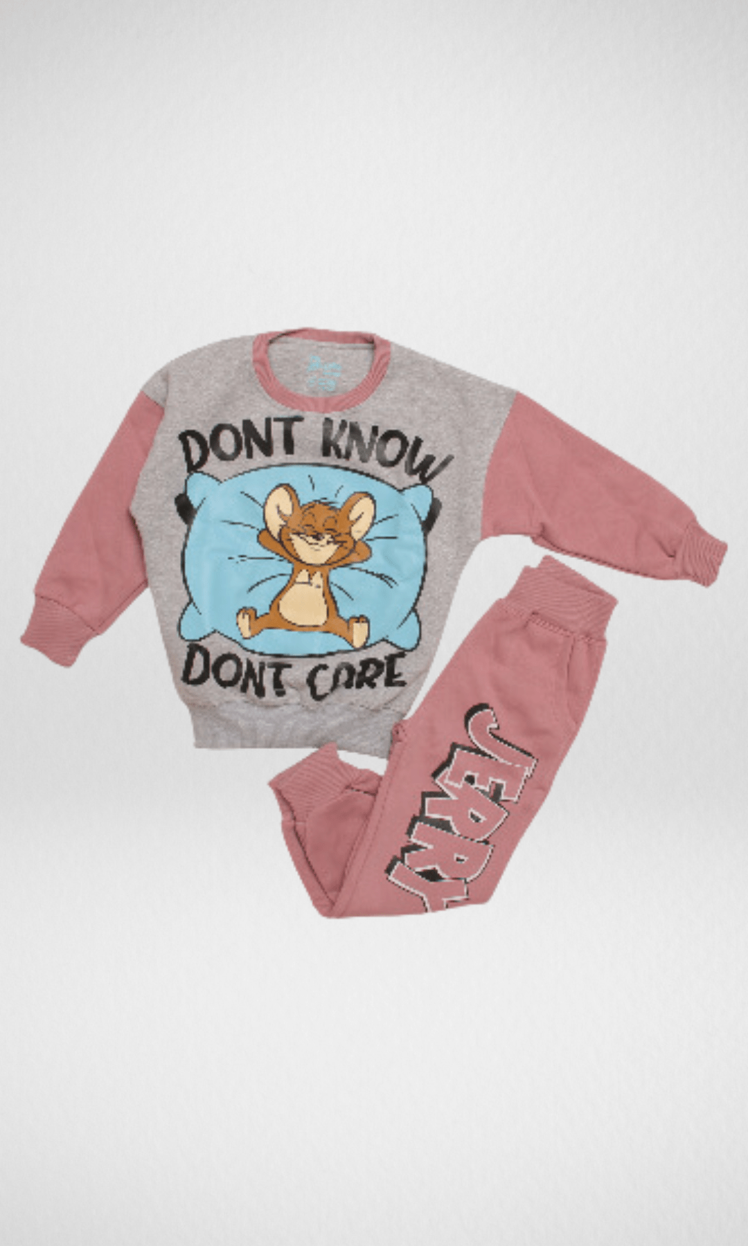 Kids Winter 24 Kids Pajama Girls Pajama Set (Sweatshirt + Pants) - Jerry(Cashmere)