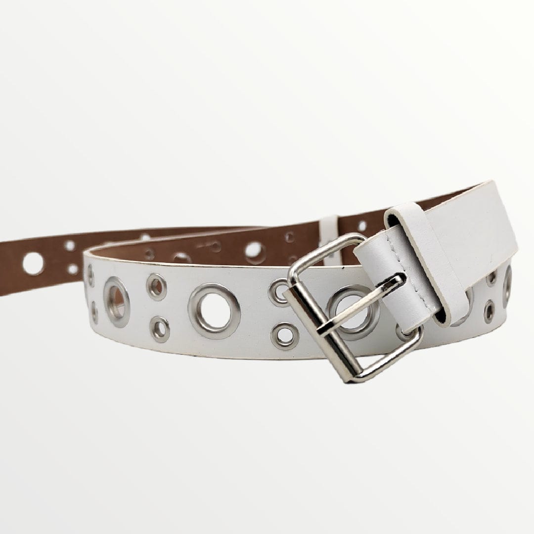 Outlet W&B Bags Women Belts - O Circles - White