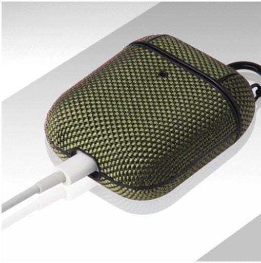 Spoofs Airpod Casing Green Leather Mixed Texture Airpod Casing 1,2