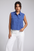 Women Sleeveless Crop Shirt Oversized