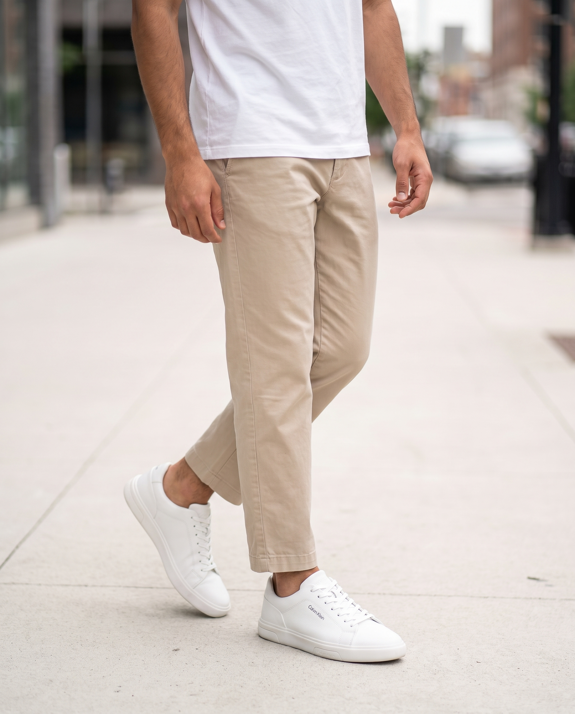 Men CK Flat Sneaker (White)