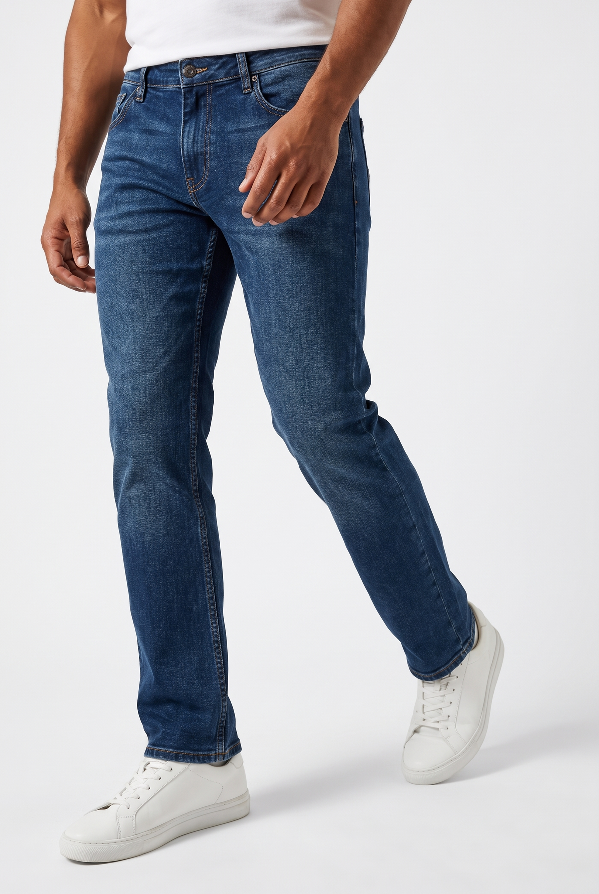 Men Straight Leg Jeans T.R (Dark Blue)
