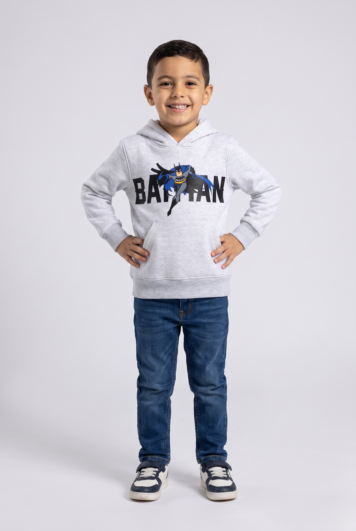 Kids Hoodie Batman (Grey)
