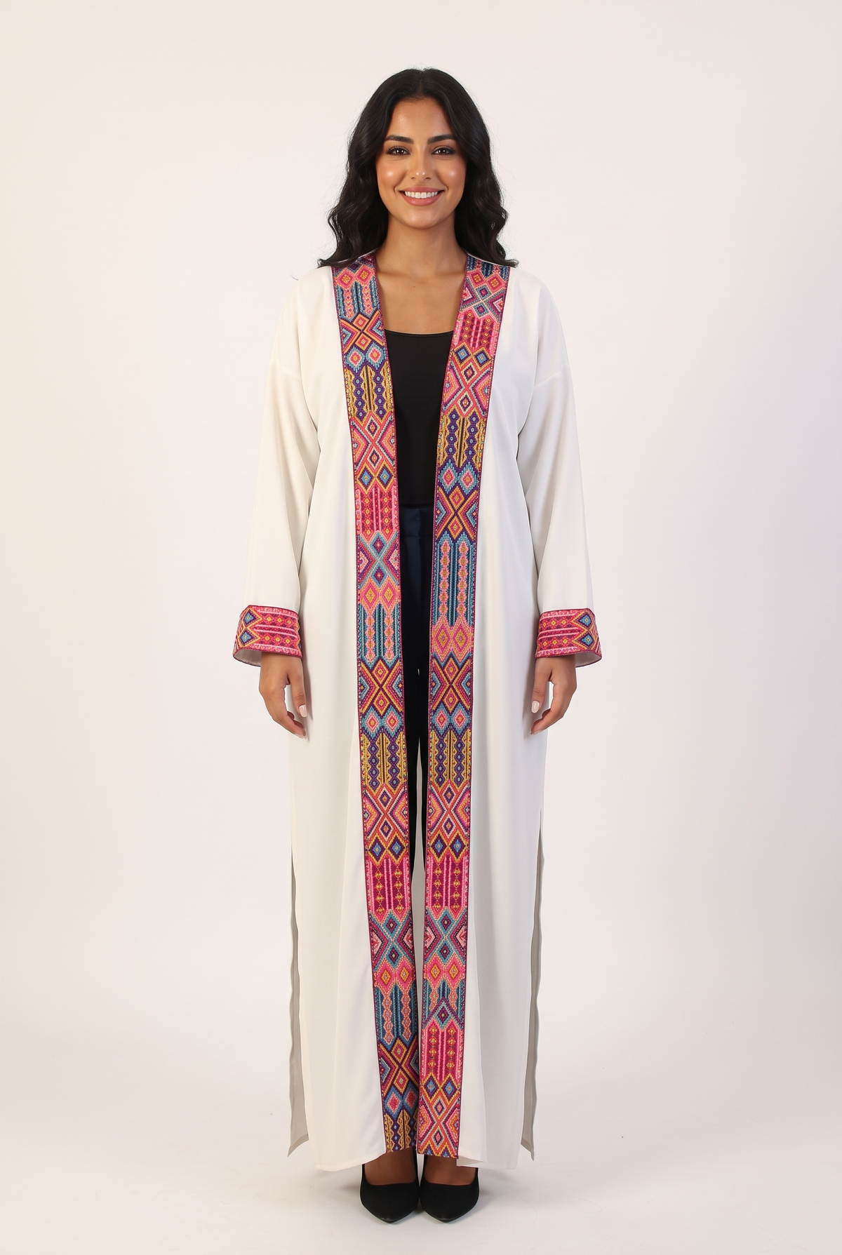 Women Cardigan Kaftan (White)