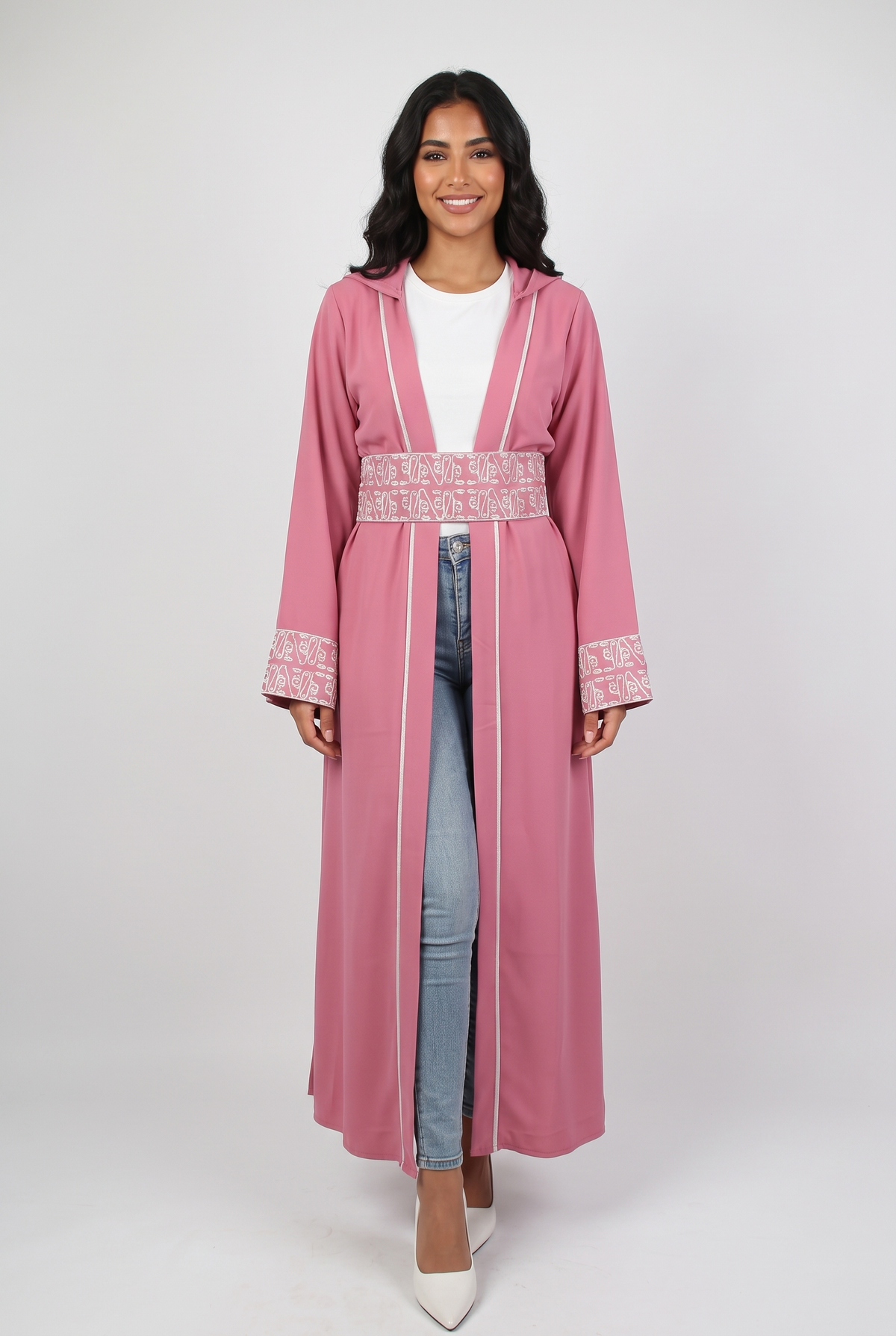 Women Dress Kaftan With Belt & Capuchon (kashmir)
