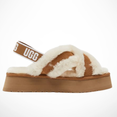 UGG DISCO CROSS SLIDE CHESTNUT
