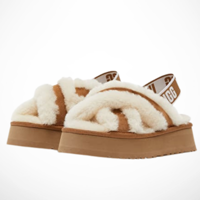 UGG DISCO CROSS SLIDE CHESTNUT