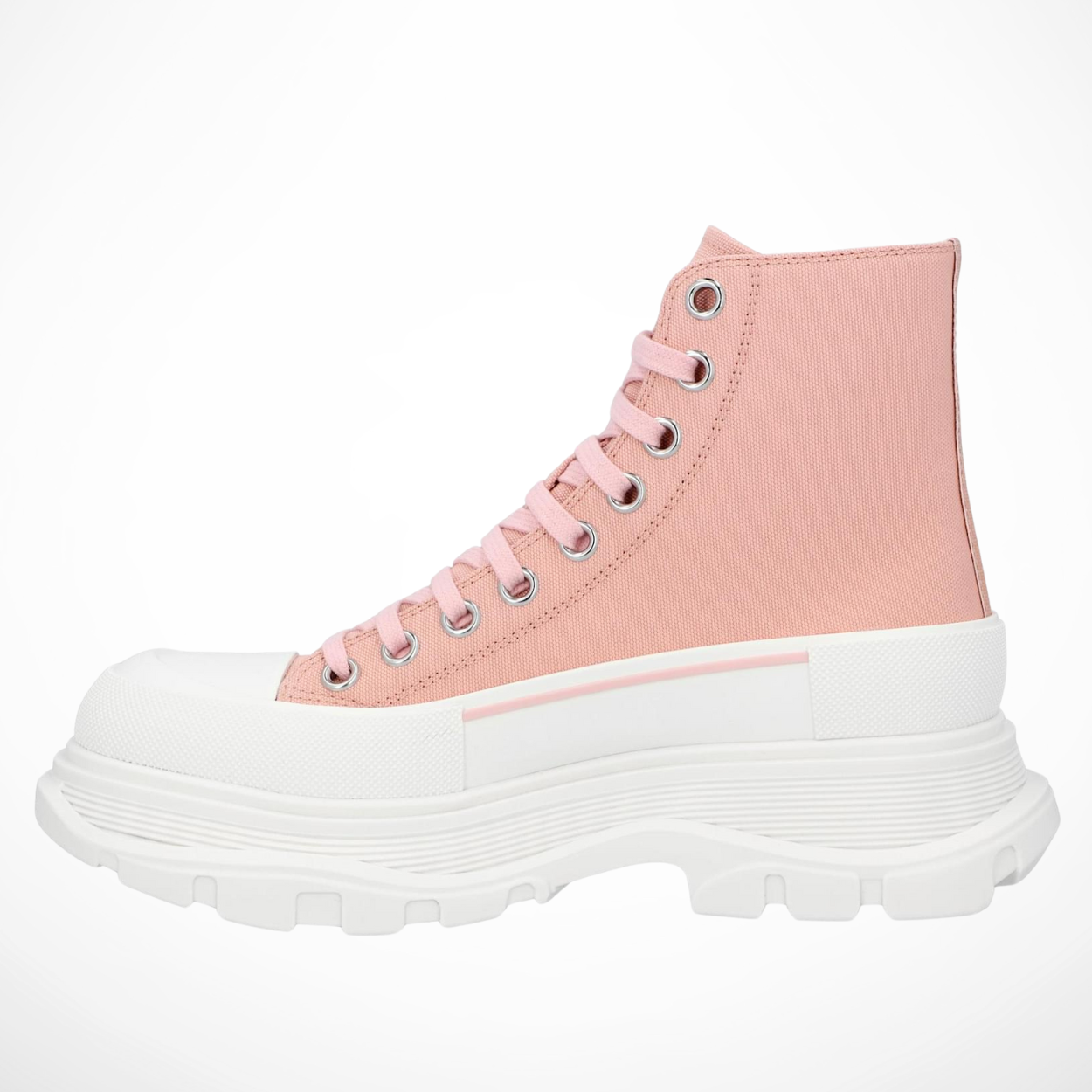 Women Tread Slick lace-up Fastening Boots (Pink)