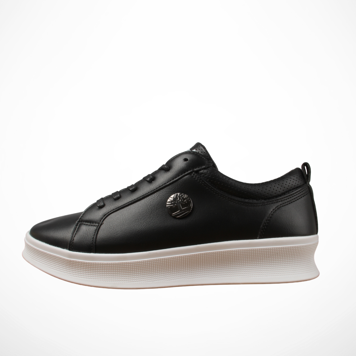 Men Low Timberland Leather Sneaker (black-white)