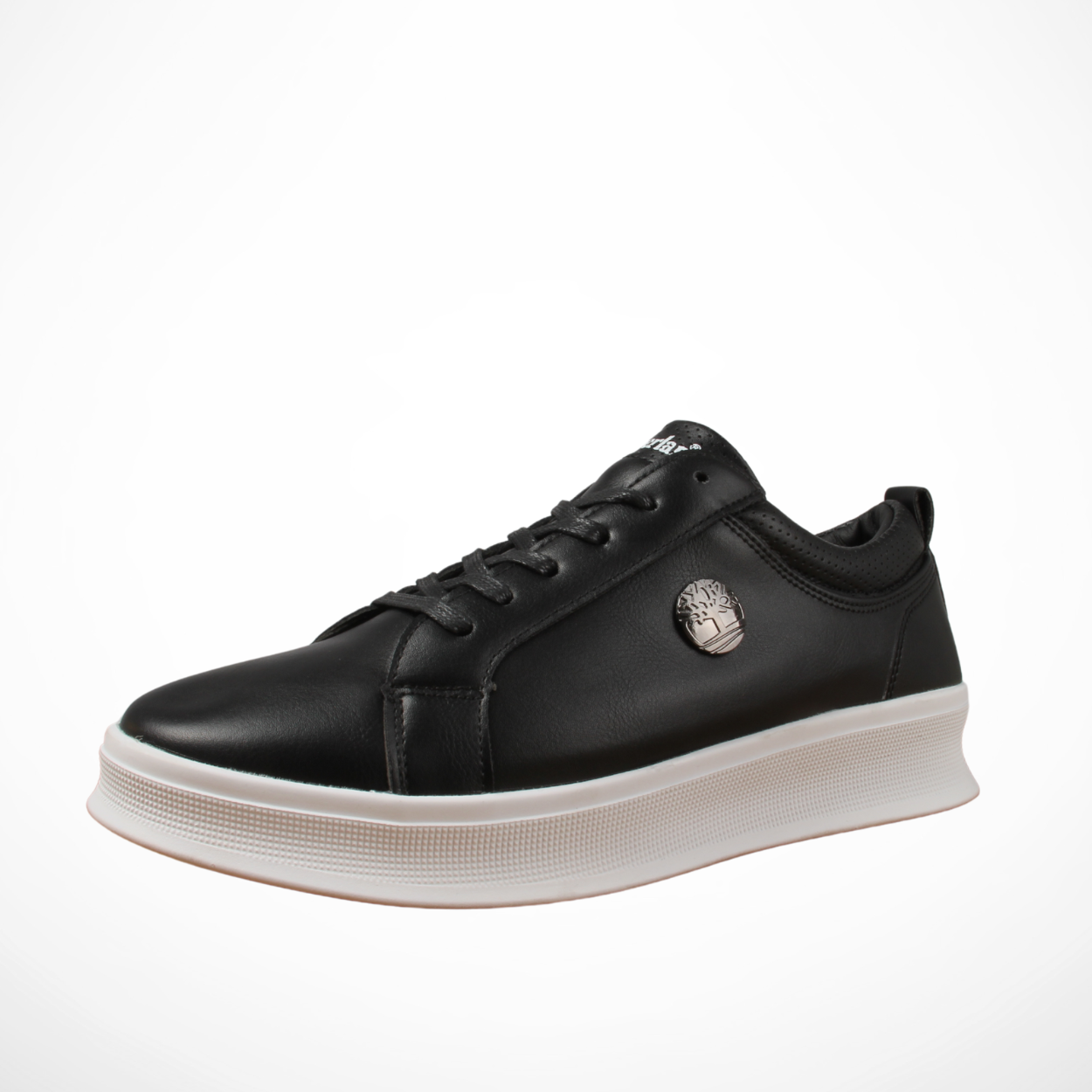 Men Low Timberland Leather Sneaker (black-white)