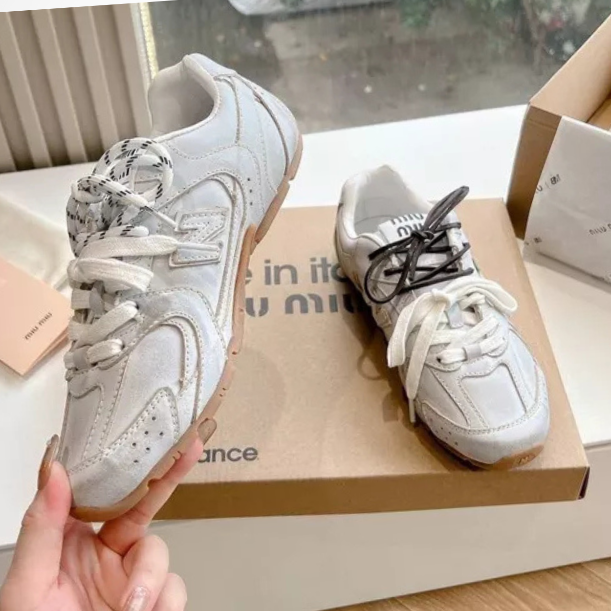 Women-Men NB 530 MIU MIU GUM-3 (White)