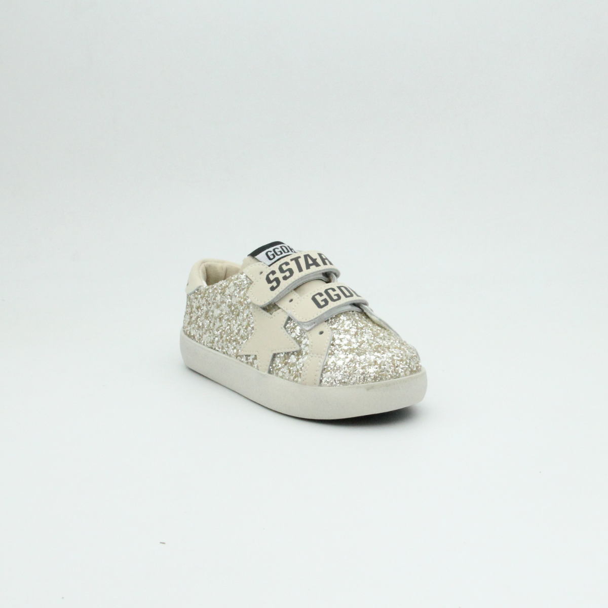 Kids Golden Goose Super Star  (White Gold Glitter)