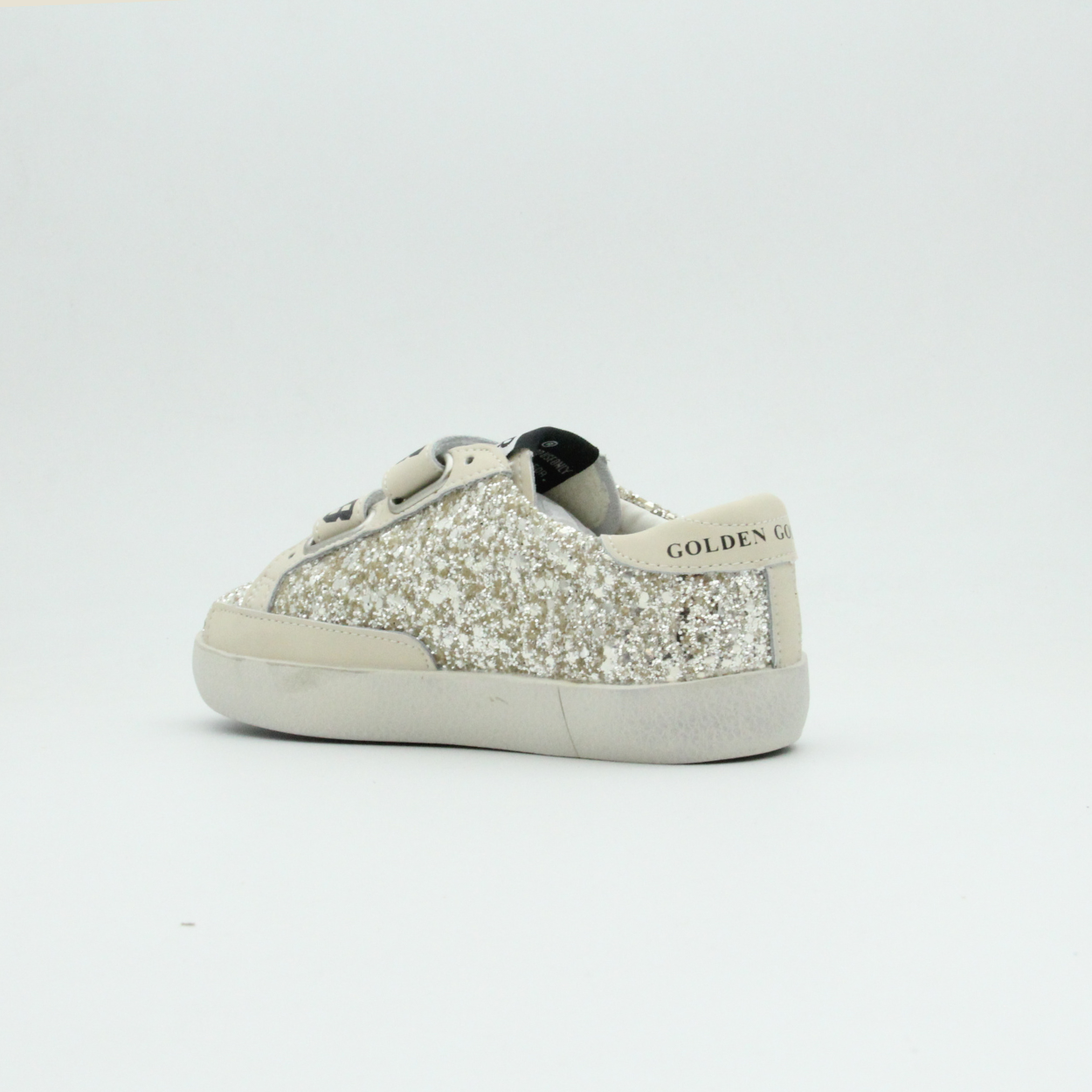 Kids Golden Goose Super Star  (White Gold Glitter)