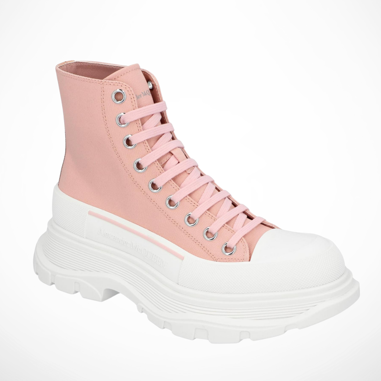 Women Tread Slick lace-up Fastening Boots (Pink)