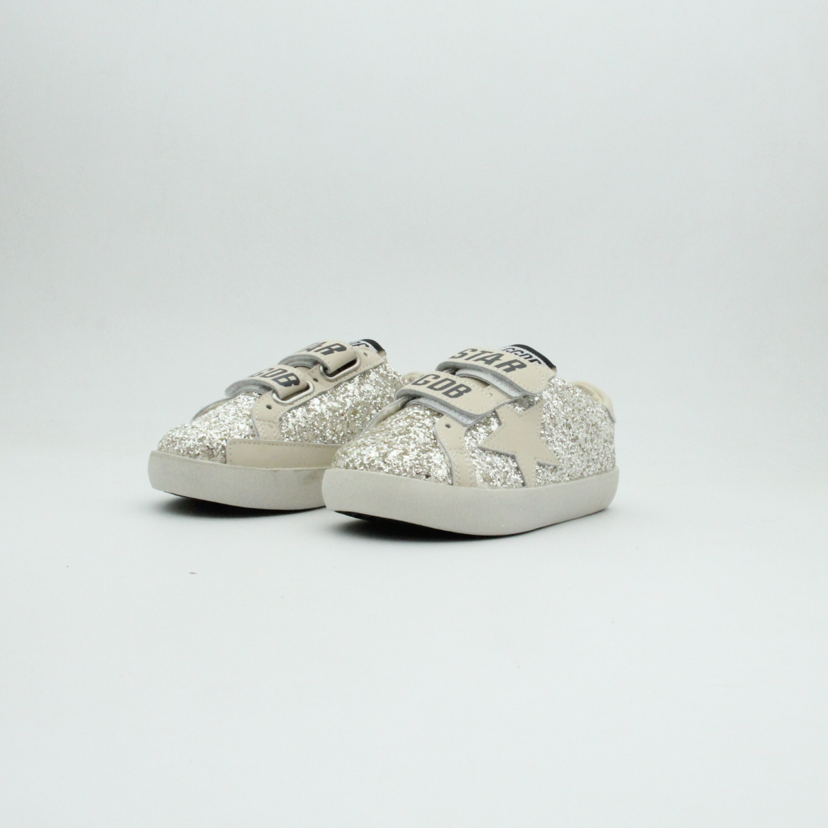 Kids Golden Goose Super Star  (White Gold Glitter)