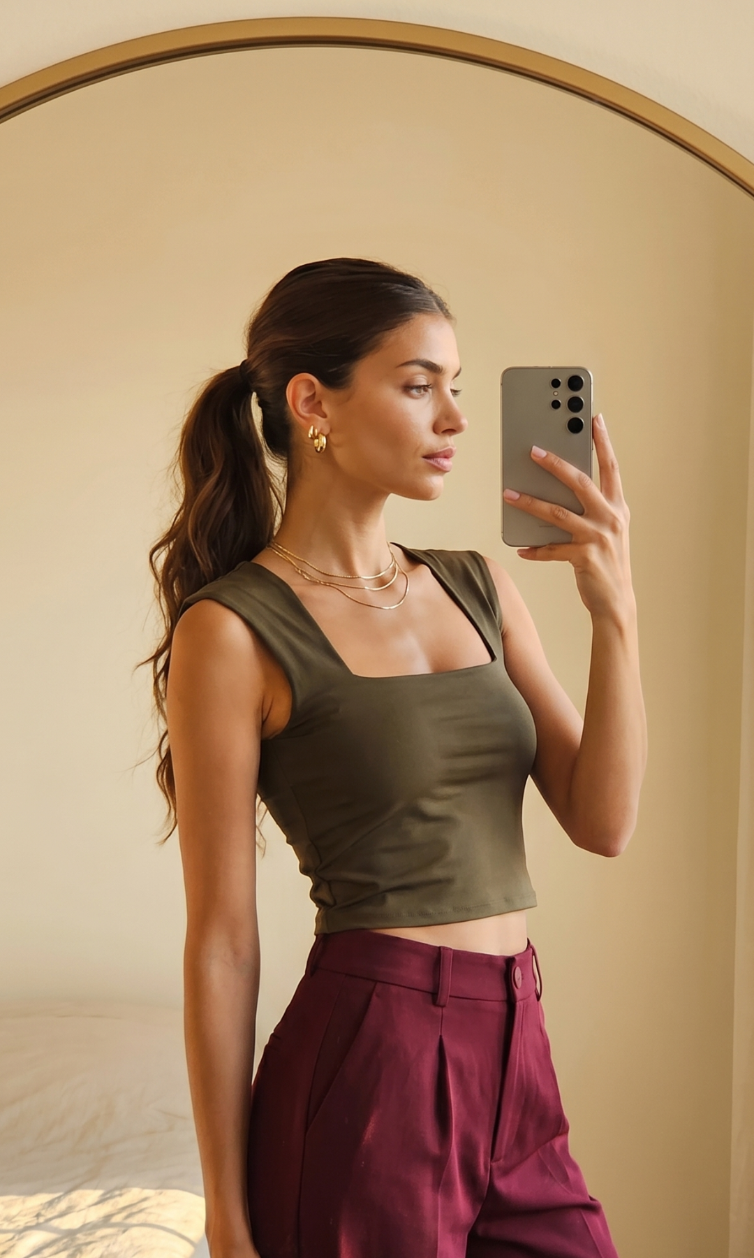 NUT Plain Women Square Neck Tank Tops