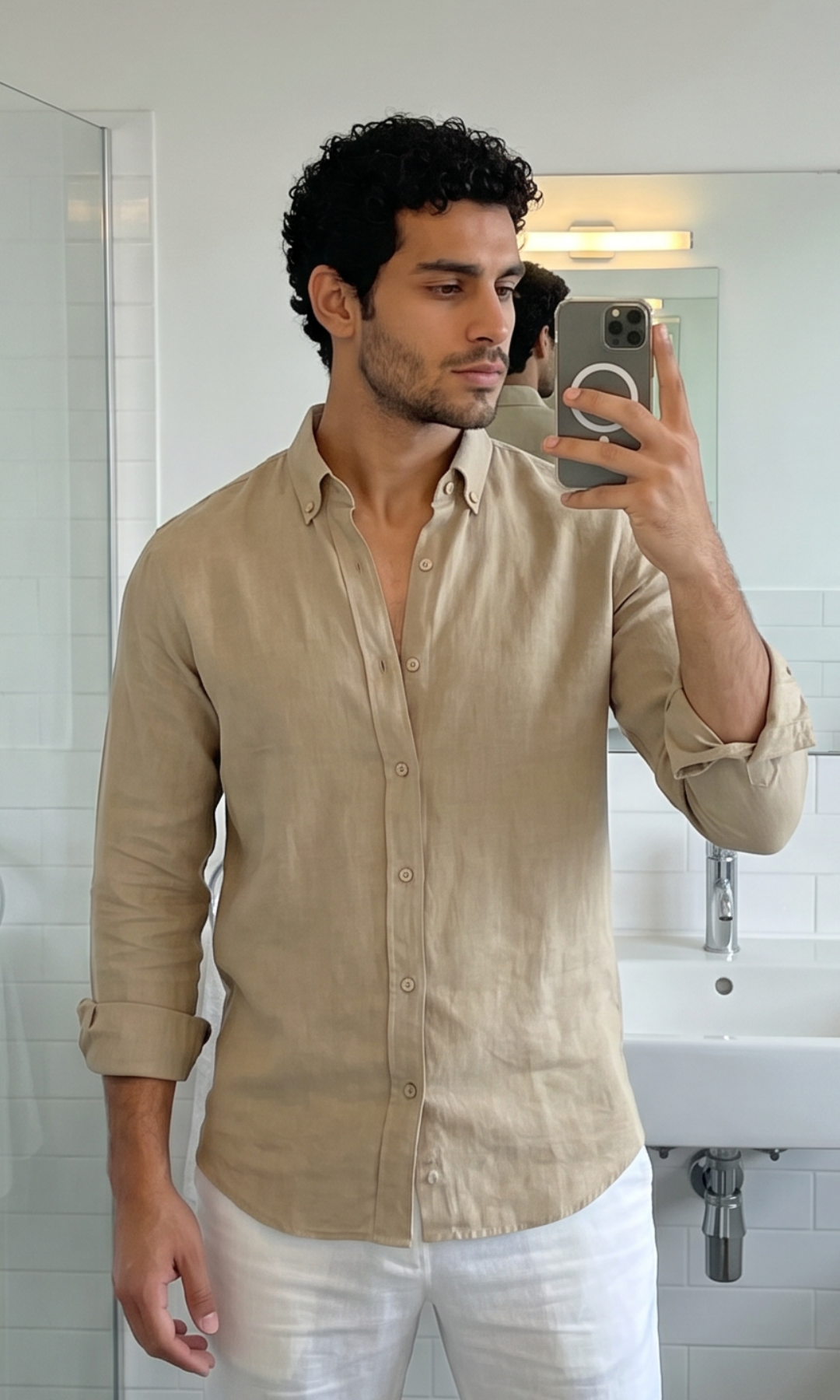 NUT - Men Slim Fit Linen Shirt