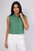 Women Sleeveless Crop Shirt Oversized