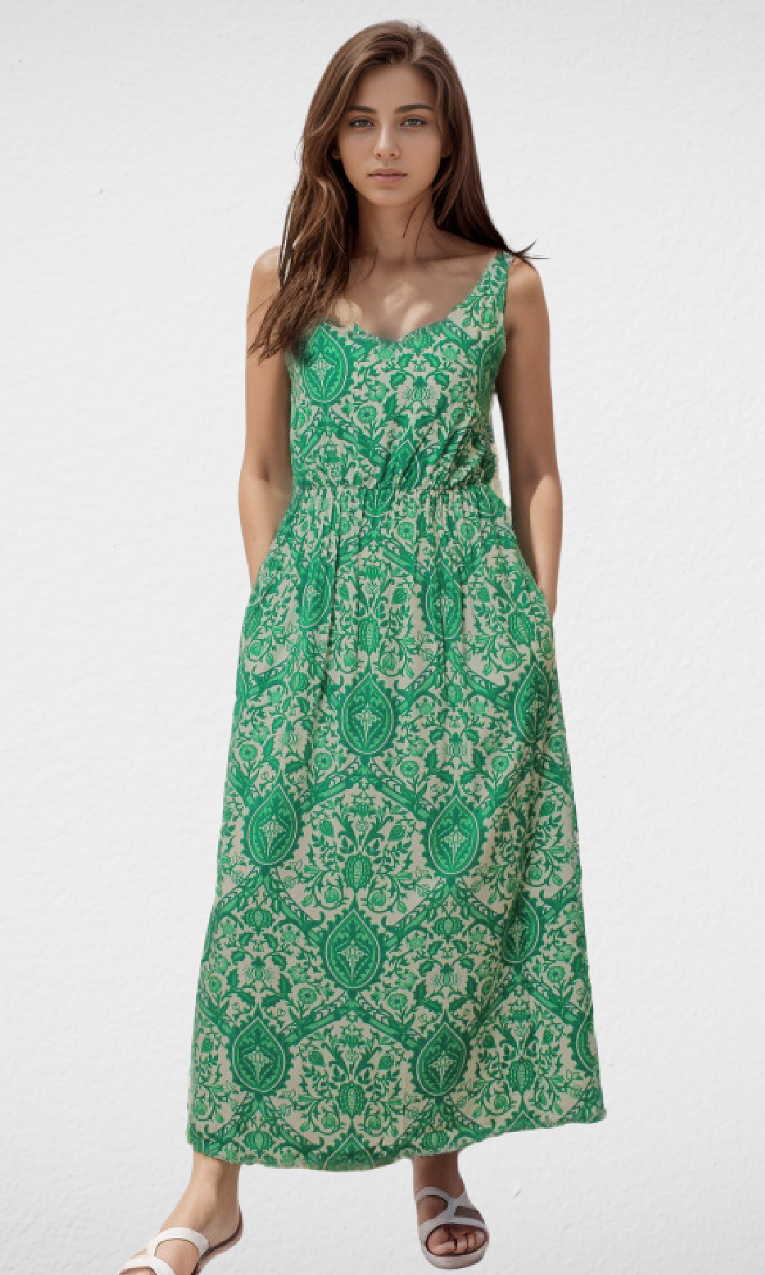 Women Dress  Print (Green )