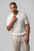 Men knitted Polo Shirt With A Textured Striped Pattern