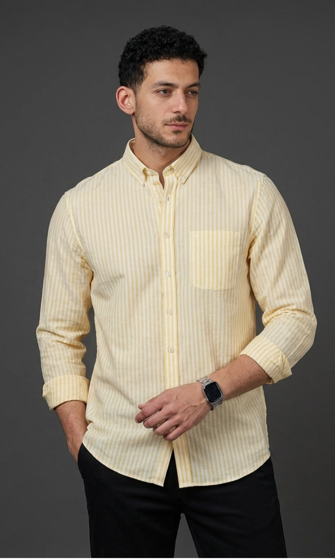 Men Regular Fit Striped Long Sleeves Shirt