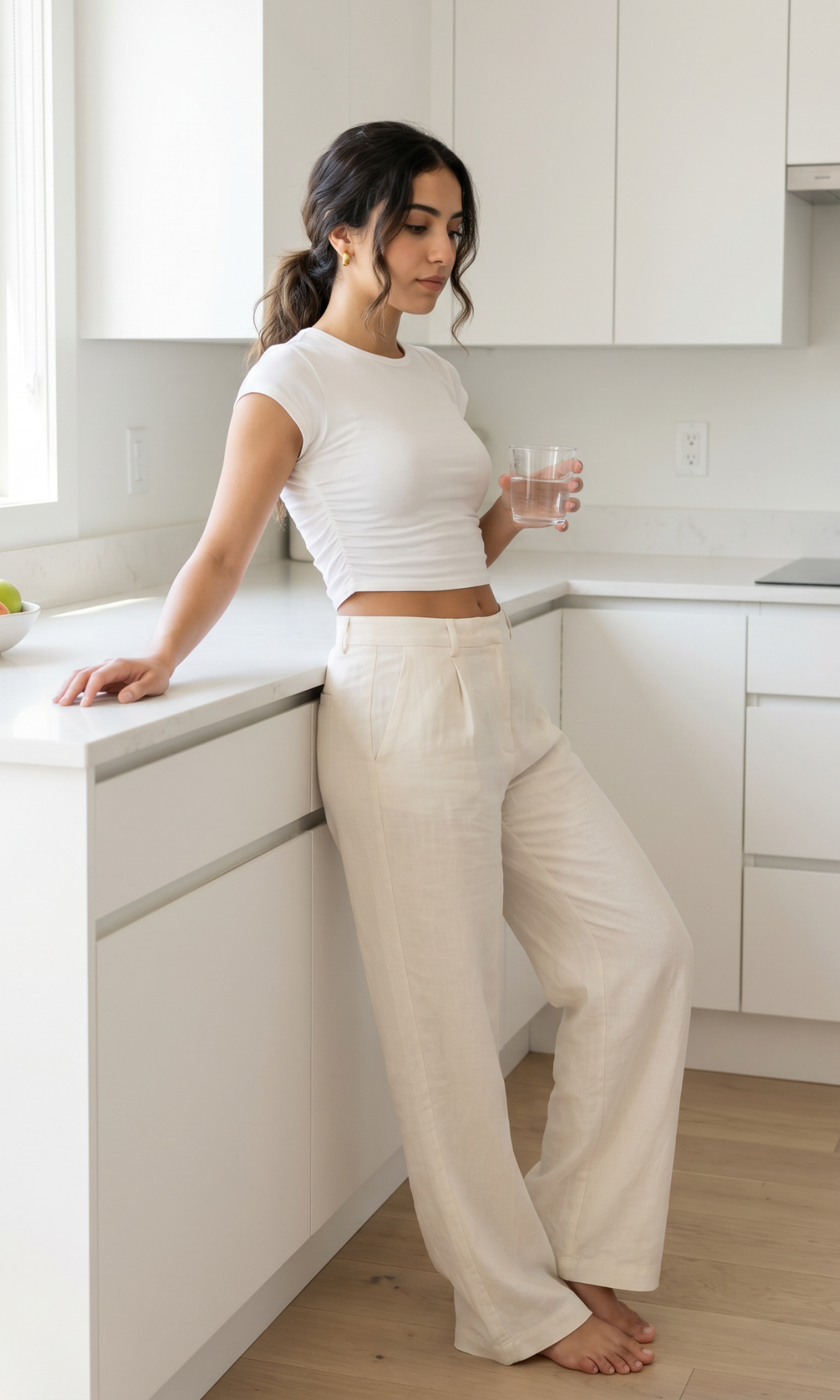 NUT Plain Women Crop Top Short Sleeve