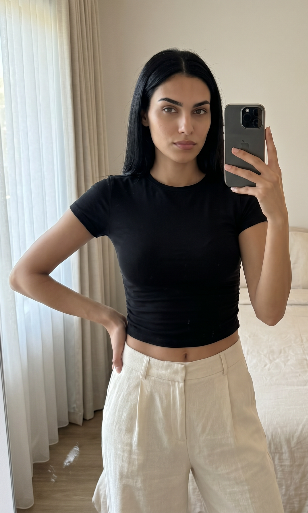 NUT Plain Women Crop Top Short Sleeve