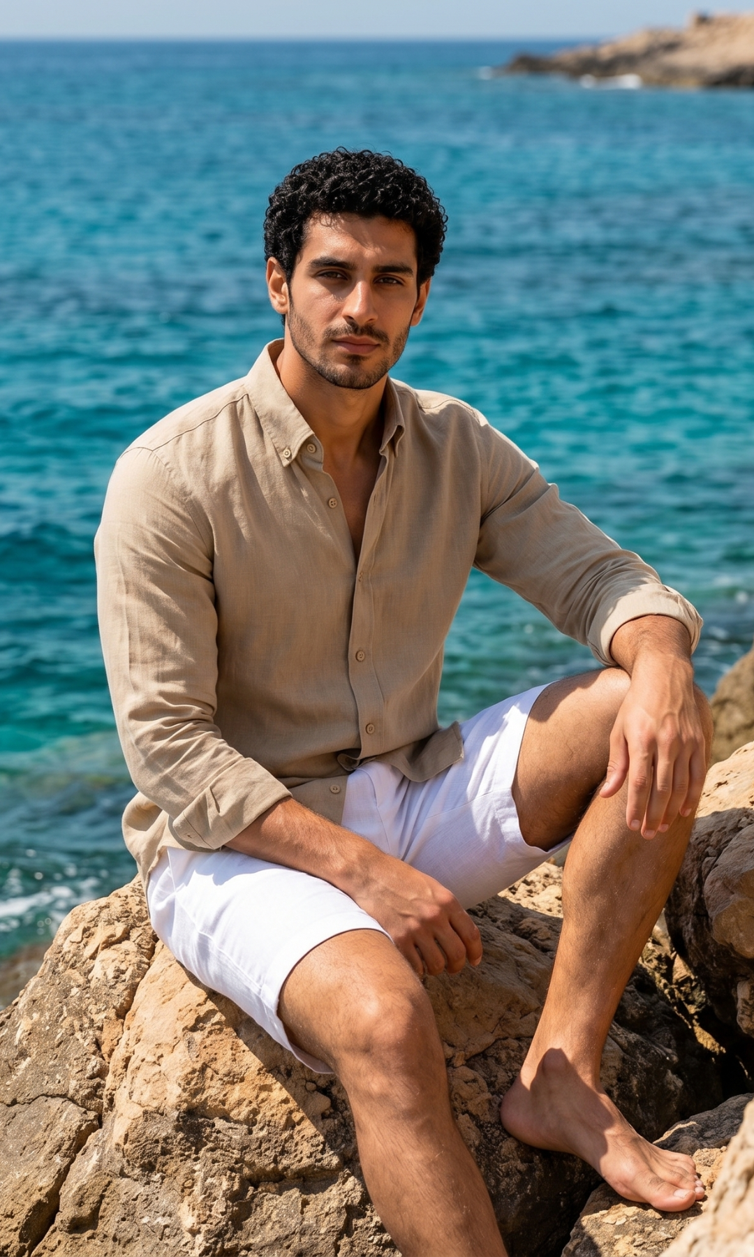 NUT - Men Slim Fit Linen Shirt