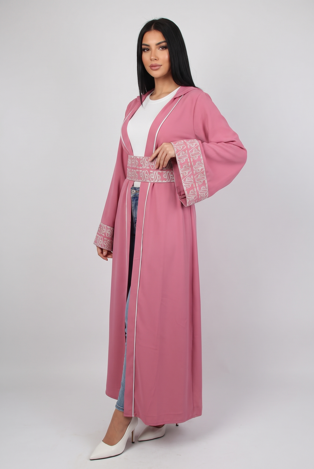 Women Dress Kaftan With Belt & Capuchon (kashmir)