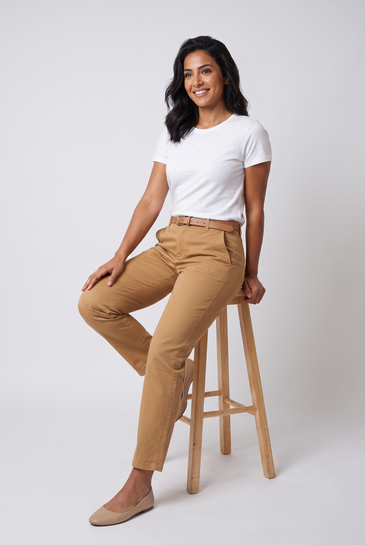 Women Gabardine Pants (Café)