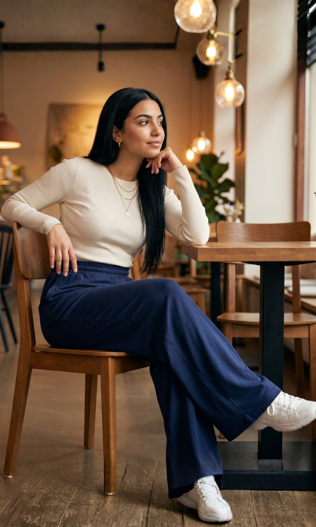 Women High Waist Relaxed Baggy Fit- AE
