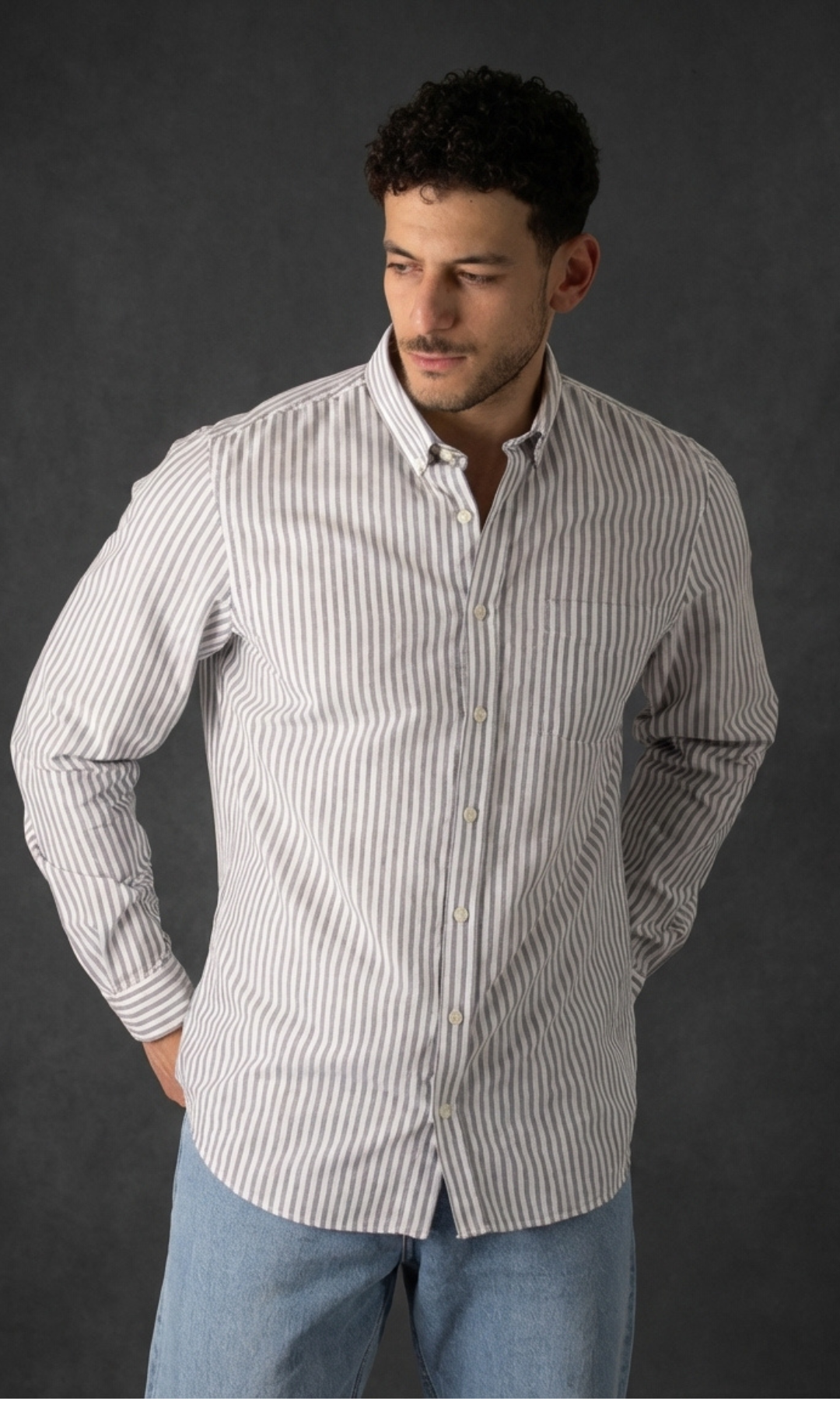 Men Regular Fit Striped Long Sleeves Shirt