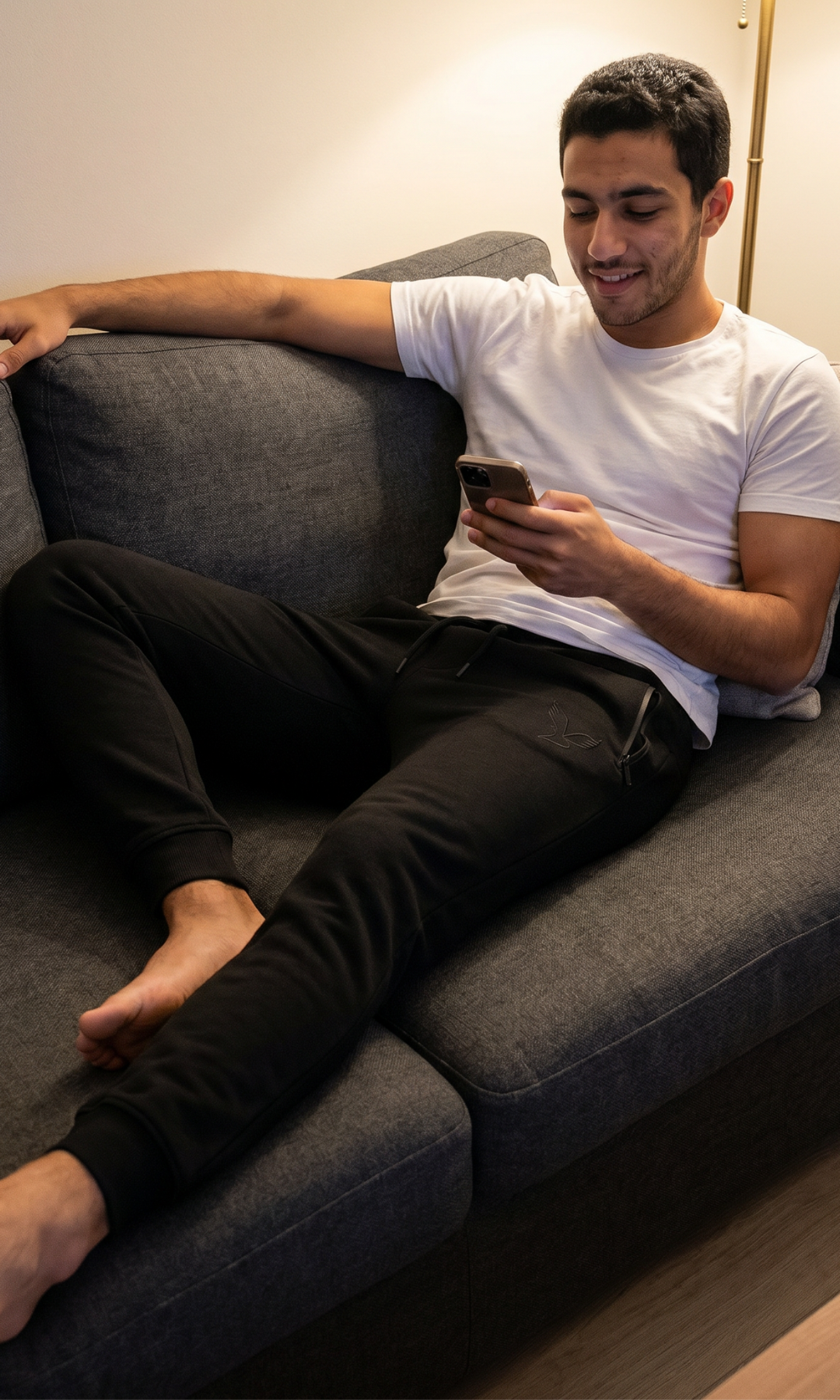 Men Side Zipped Pockets Sweatpants - AE