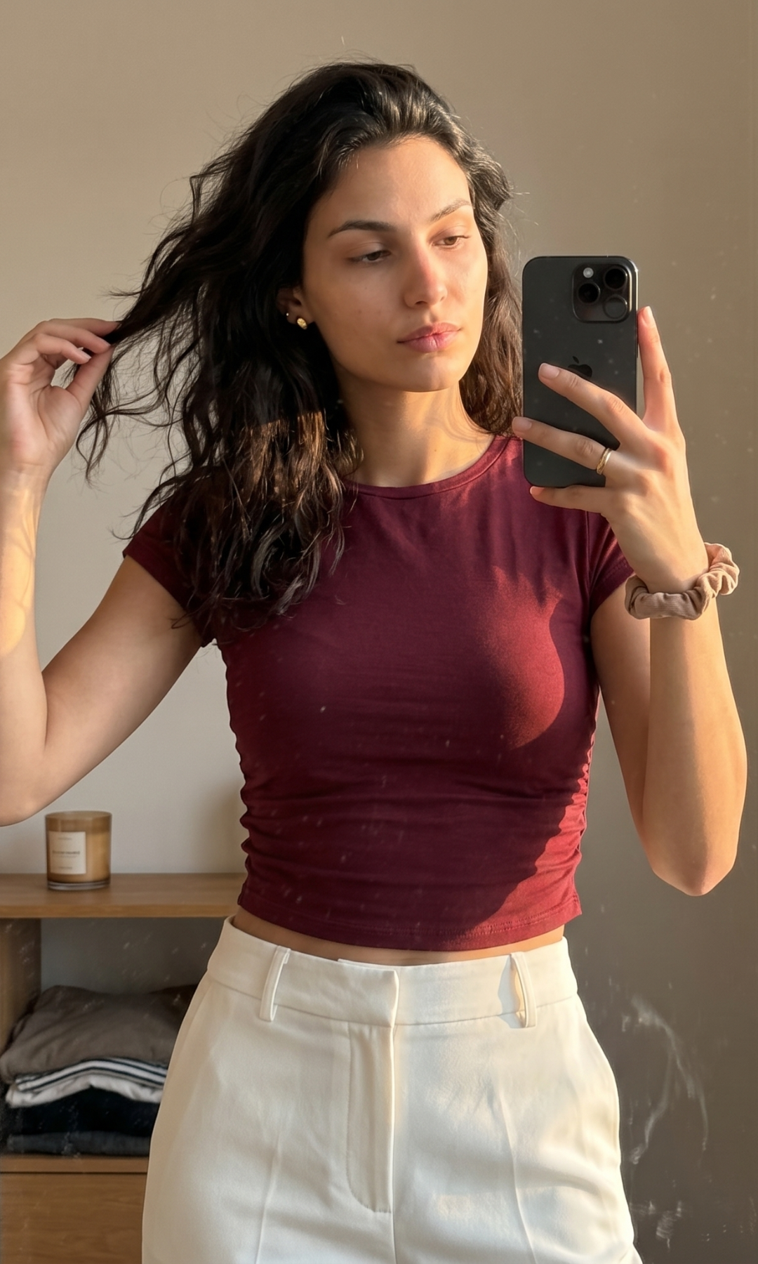 NUT Plain Women Crop Top Short Sleeve