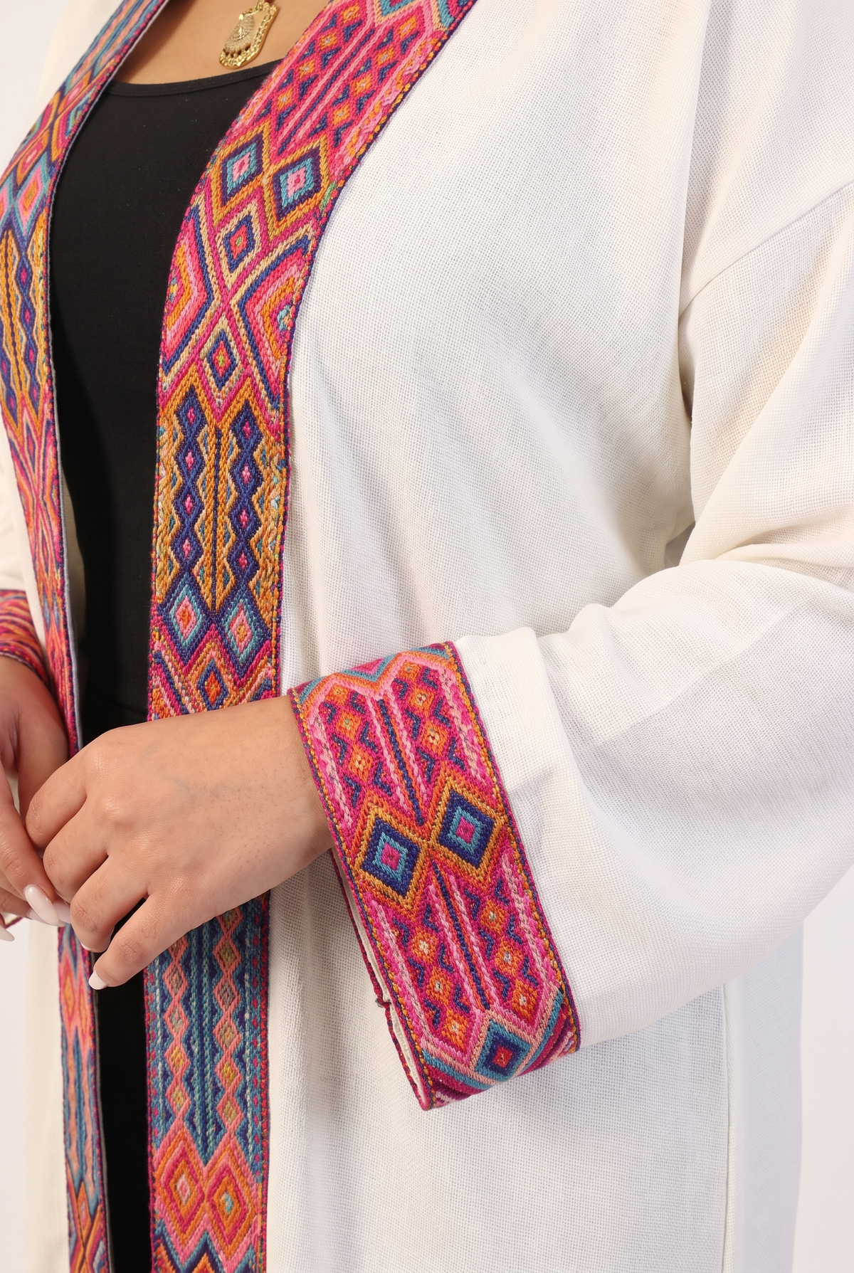 Women Cardigan Kaftan (White)