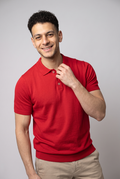 Men knit polo Shirt