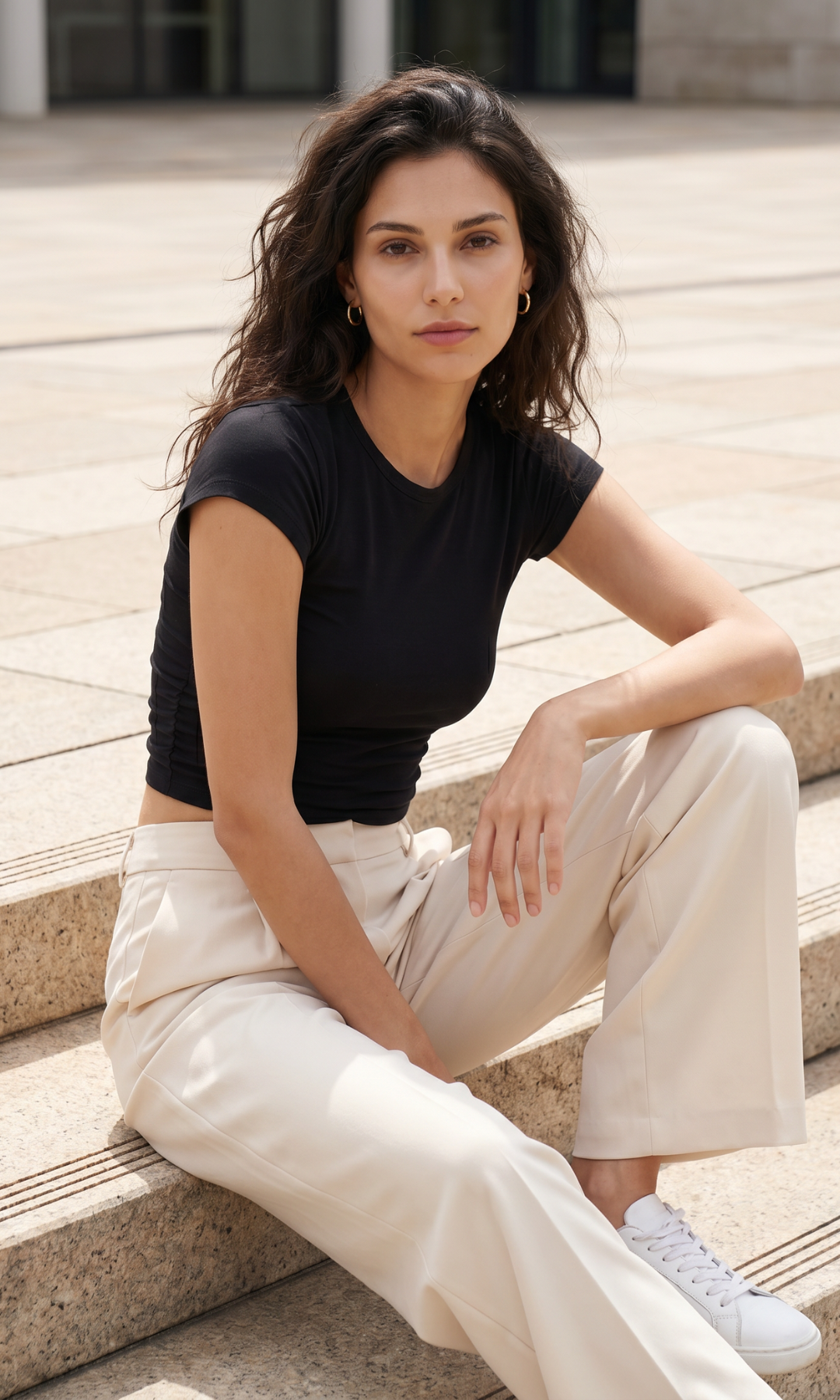 NUT Plain Women Crop Top Short Sleeve