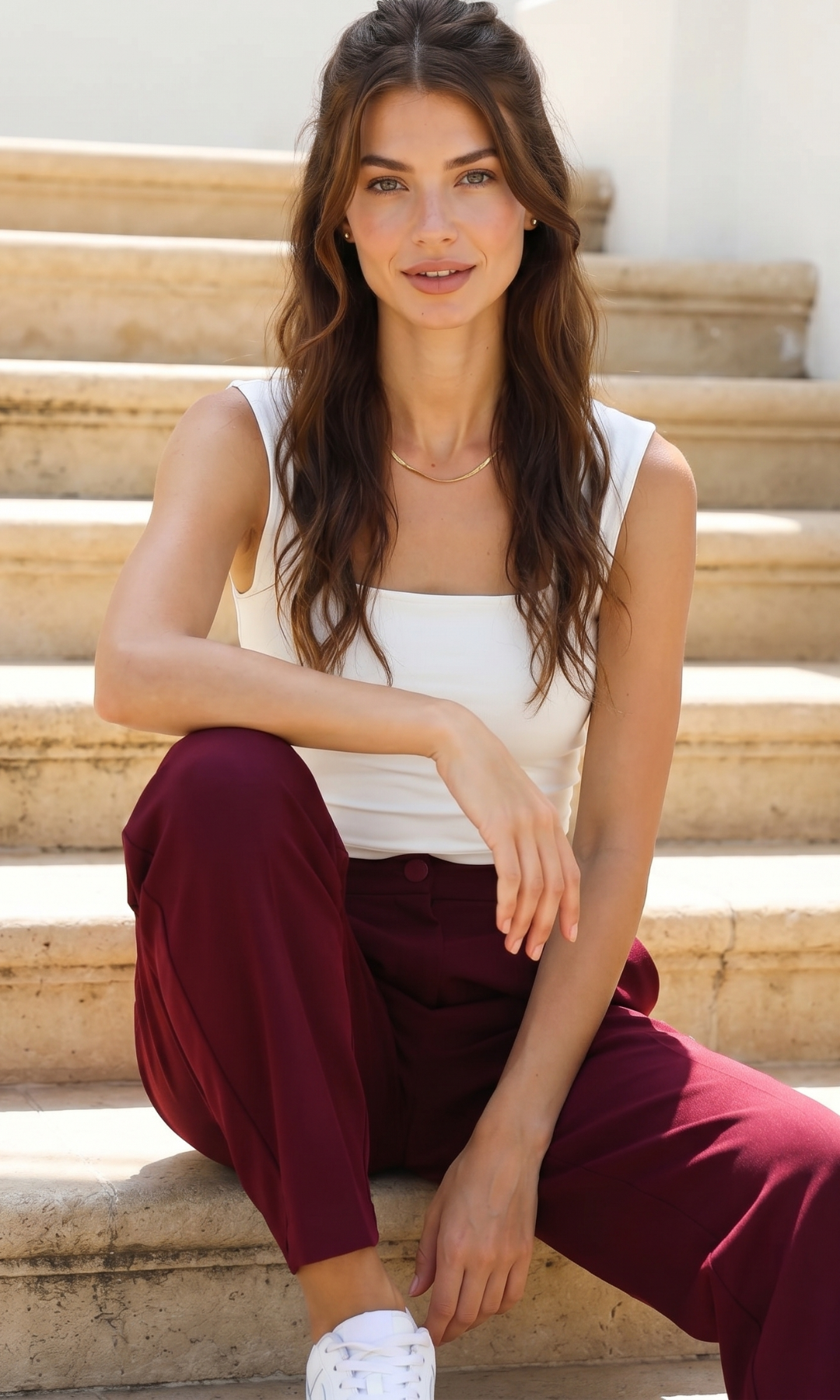 NUT Plain Women Square Neck Tank Tops