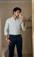 Men Striped Oxford Shirt With Button-Down Collar
