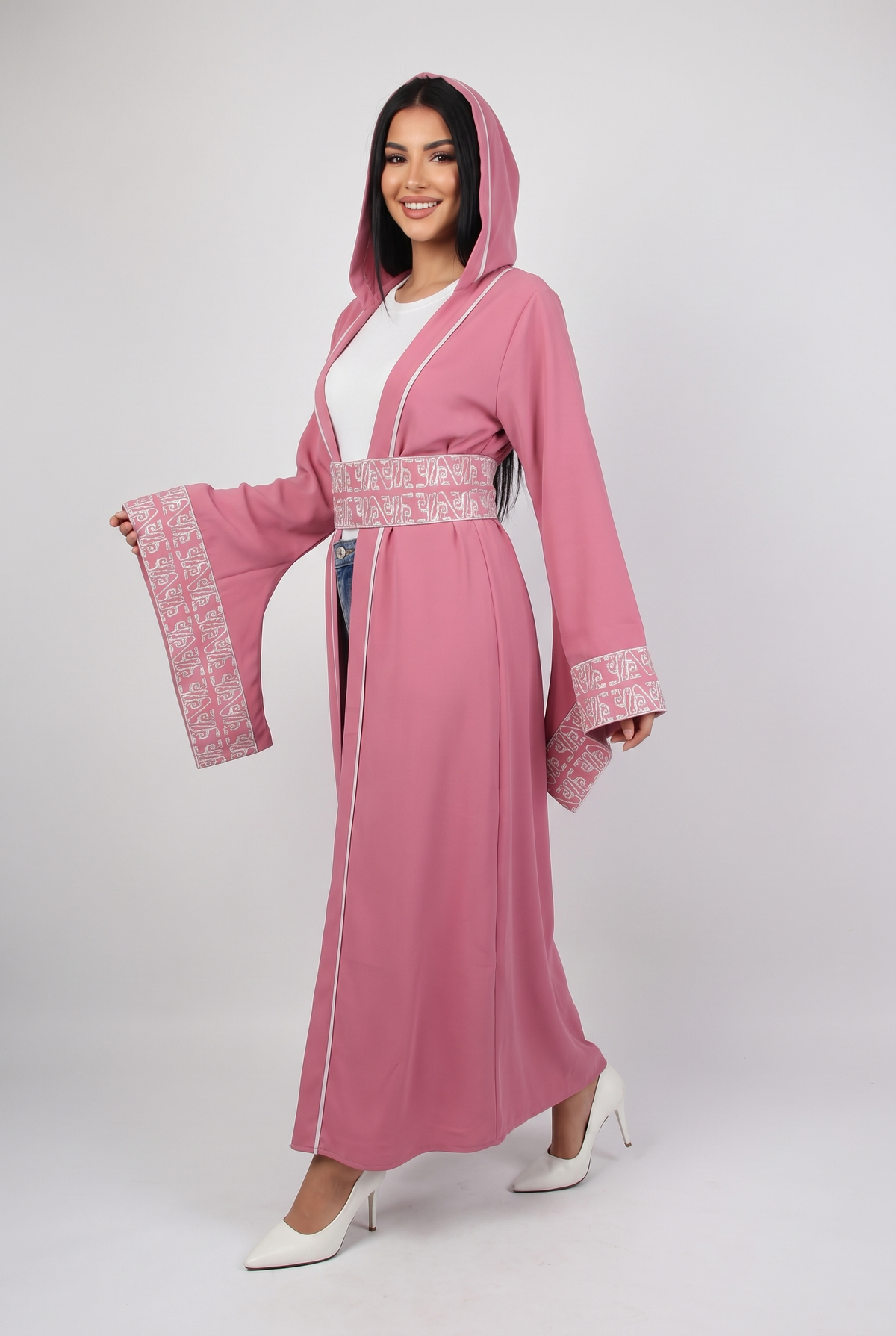 Women Dress Kaftan With Belt & Capuchon (kashmir)